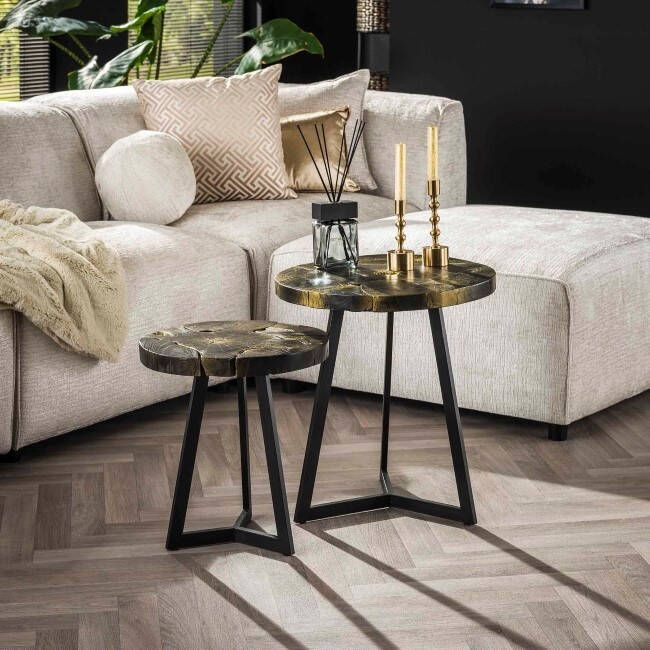 BelaLuz Salontafelset 2-set Noble zwart en goud
