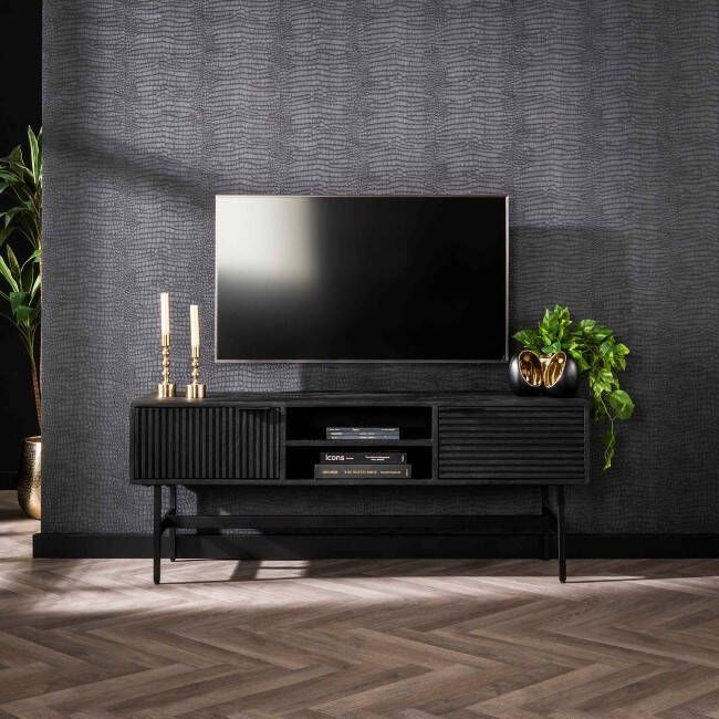 BelaLuz TV meubel Stripes 2 deurs mangohout