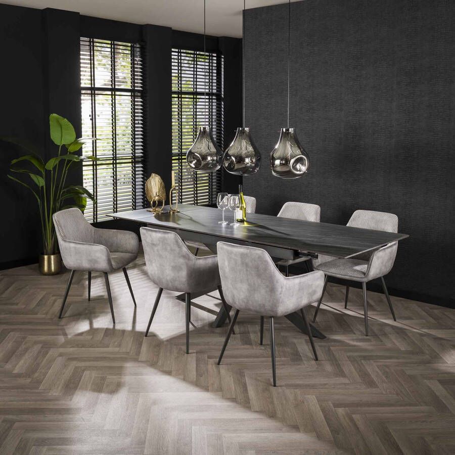 BelaLuz Uitschuifbare eettafel Nova 160-240 cm ceramisch
