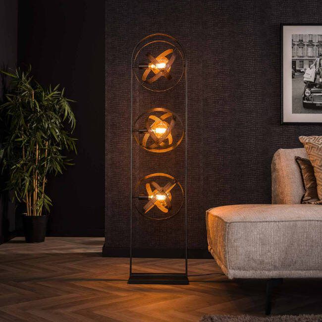 BelaLuz Vloerlamp Cosmo 3-lichts charcoal