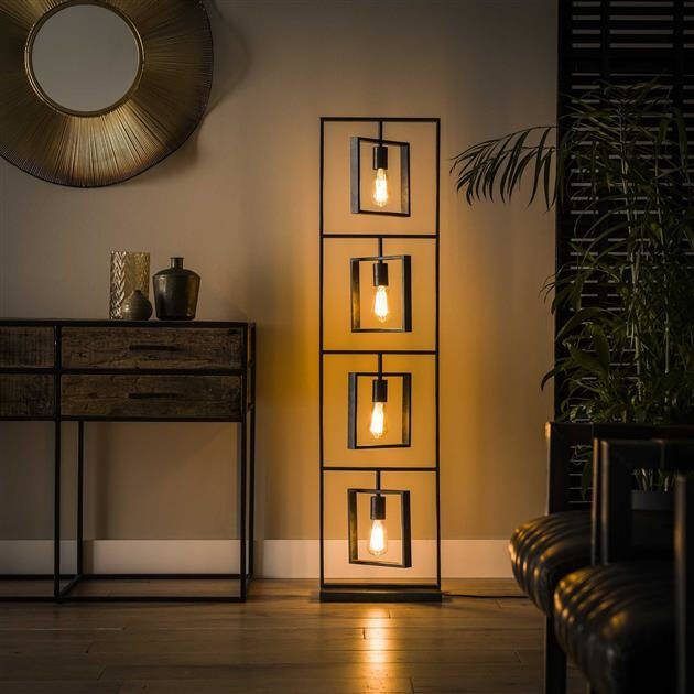 BelaLuz Vloerlamp Flex 4-lichts Charcoal