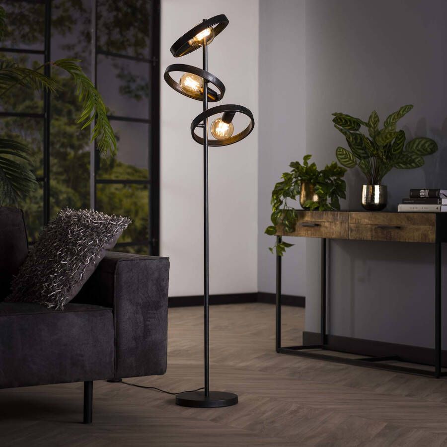 BelaLuz Vloerlamp Hera 3-lichts charcoal