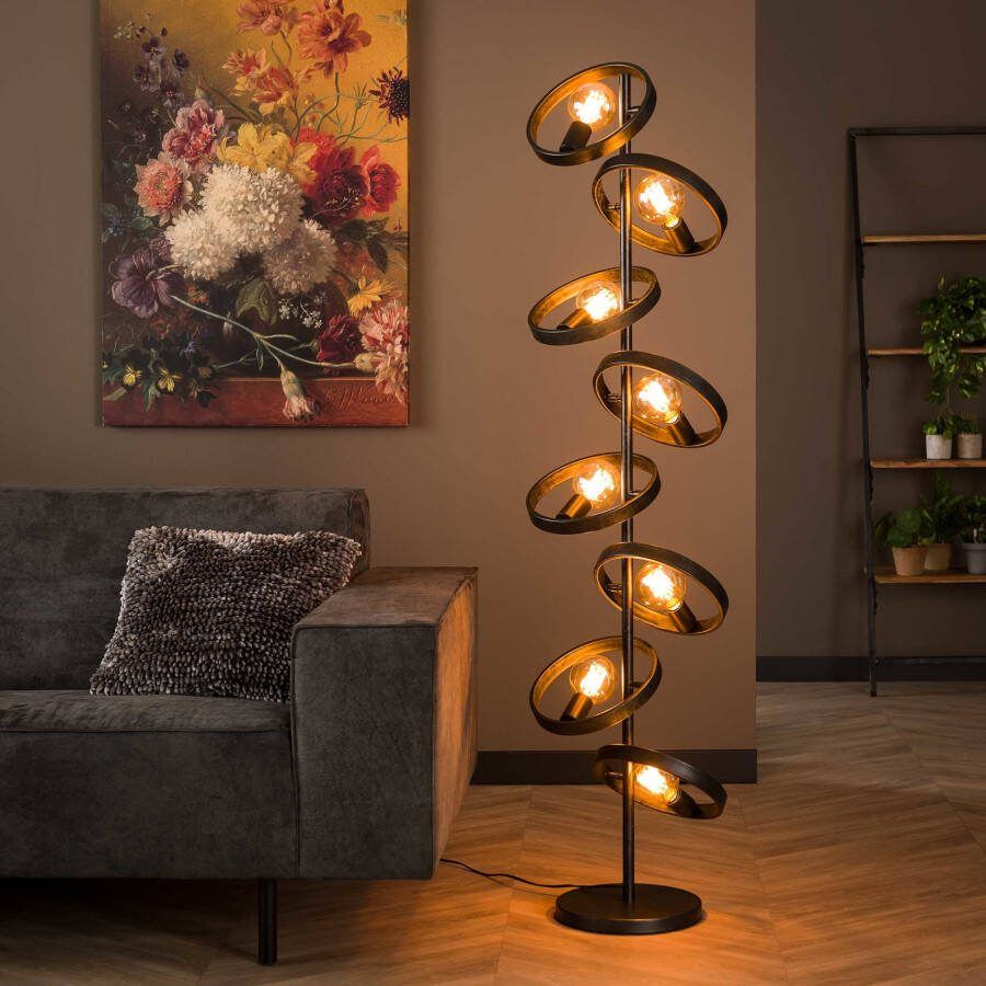 BelaLuz Vloerlamp Hera 8-lichts charcoal