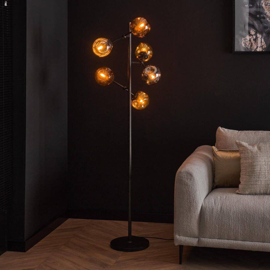BelaLuz Vloerlamp Miro 6-lichts charcoal