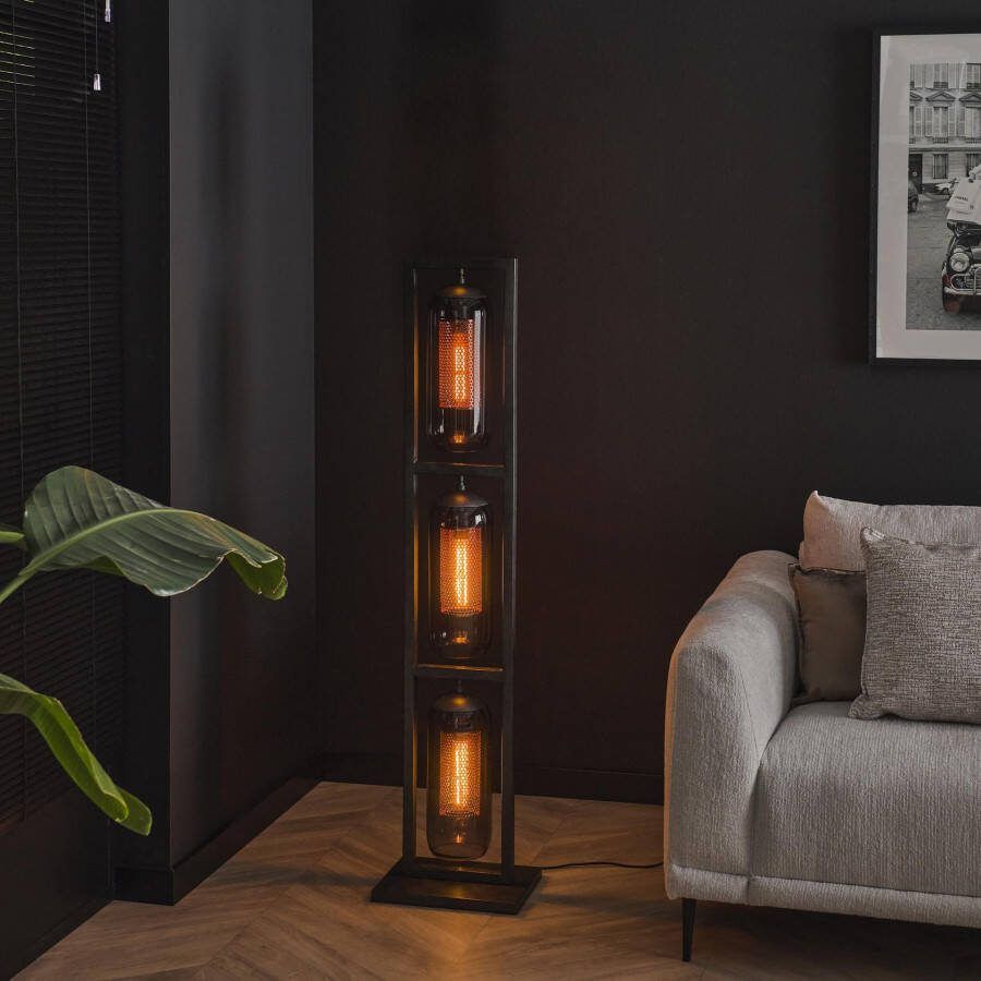 BelaLuz Vloerlamp Mistral 3-lichts smoke