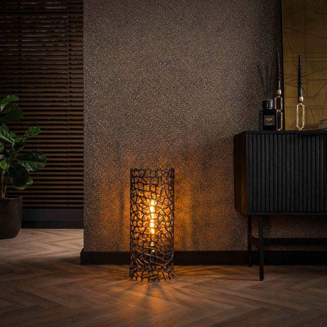 BelaLuz Vloerlamp Morte zwart nikkel 60 cm