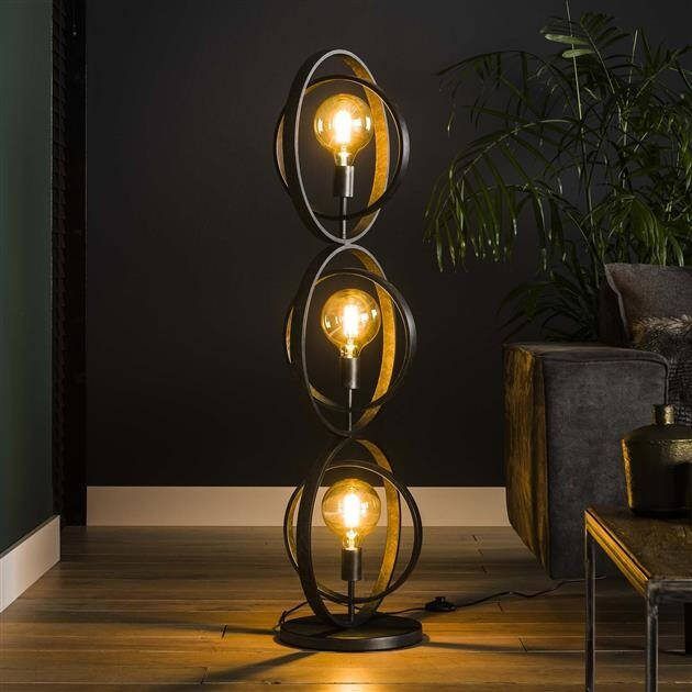 BelaLuz Vloerlamp Ozon 3-lichts Charcoal
