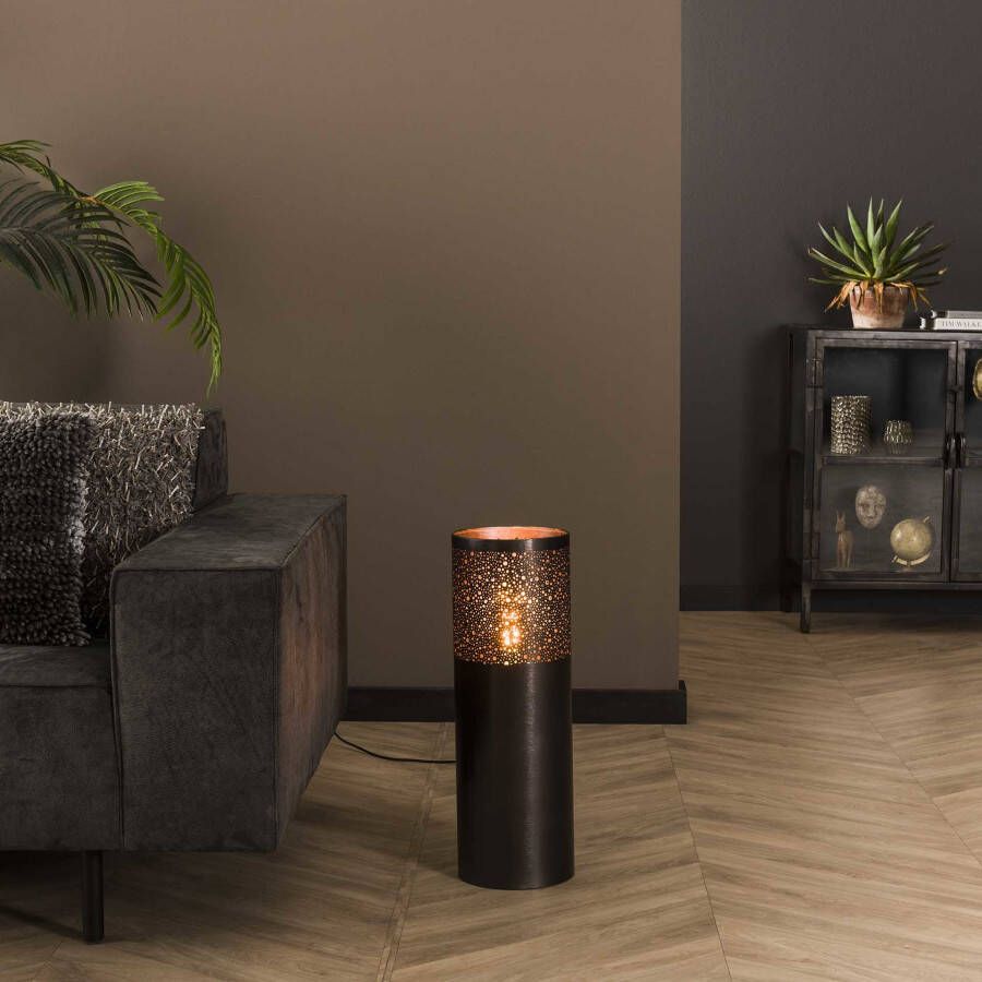 BelaLuz Vloerlamp Pisa zwart nikkel 60 cm