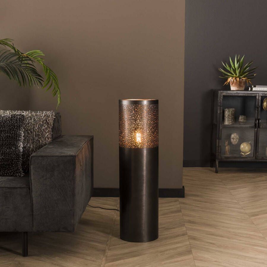 BelaLuz Vloerlamp Pisa zwart nikkel 90 cm