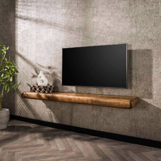 BelaLuz Wandplank Slick 168 cm mangohout