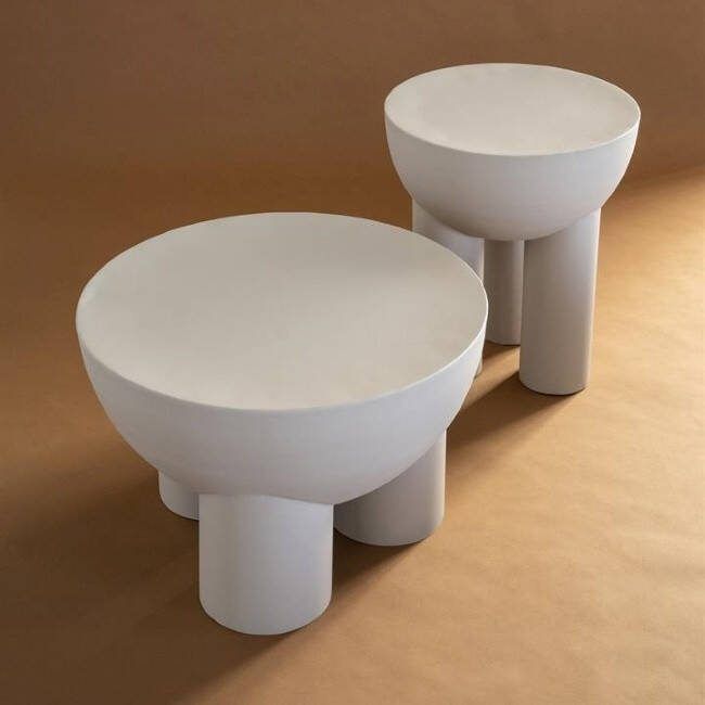 By Boo Coffee table Ollie- off-white 41 cm