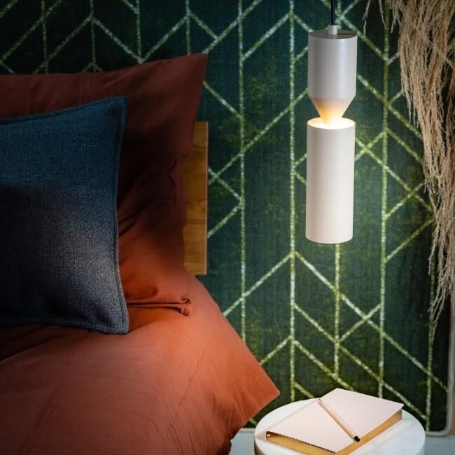 ETH verlichting | ETH Pencil Hanglamp Mat Zand 2xGU10 Ex.bulb H35cm + 200cm Kabel | Woonaccessoires | Hanglamp