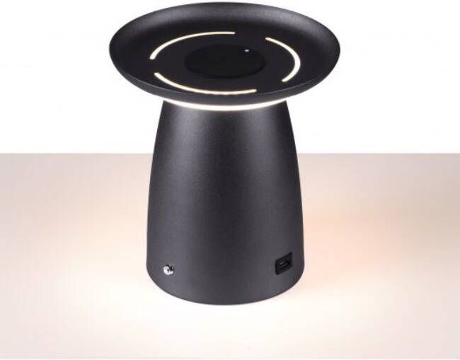 ETH Tafellamp Soof Wireless phone charging+USB zwart dimbaar