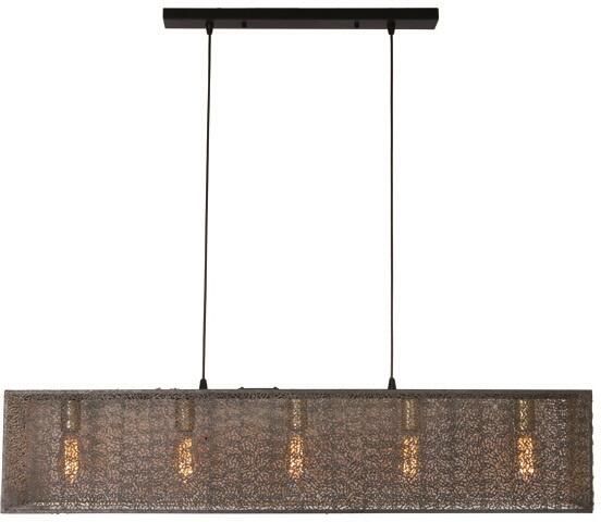 Freelight Hanglamp Avola 5 lichts L 120 cm zwart goud