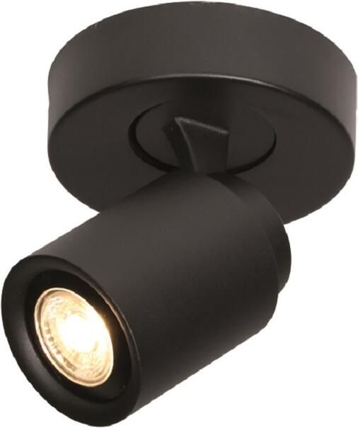 Freelight 1-lichts opbouwspot Razza GU-10 zwart