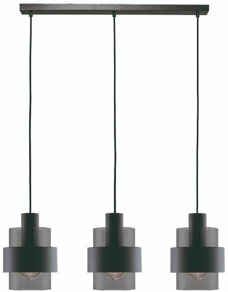 Freelight Hanglamp Chiasso 3-lichts smoke