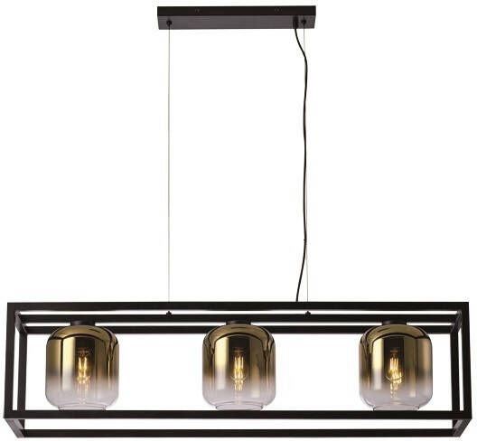 Freelight Hanglamp Dentro 3-lichts goud glas