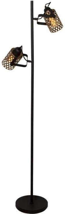 Freelight Vloerlamp Aureo 2-lichts zwart goud