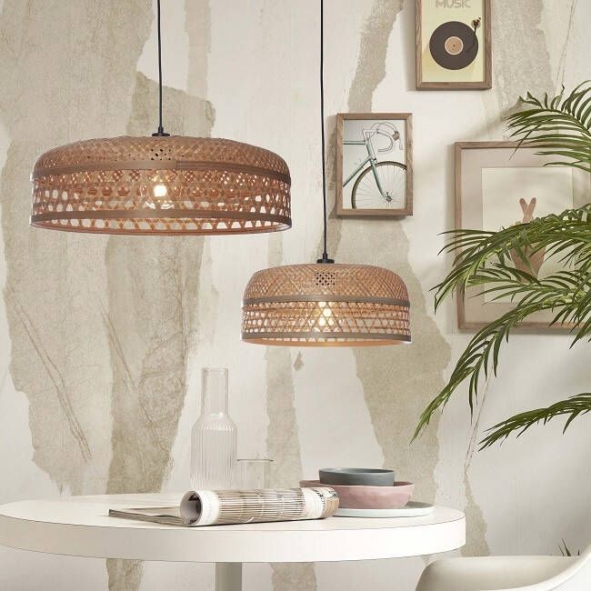 GOOD&MOJO Hanglamp Ubud 2-lichts naturel