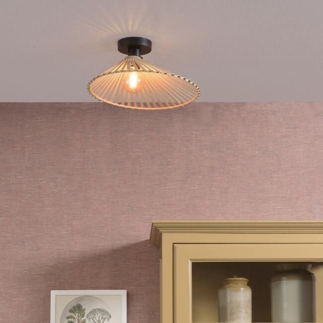 GOOD&MOJO Good & Mojo Plafondlamp BROMO Bamboe Product Met gloeilamp: Nee Product Grootte: Small (40 x 11cm)