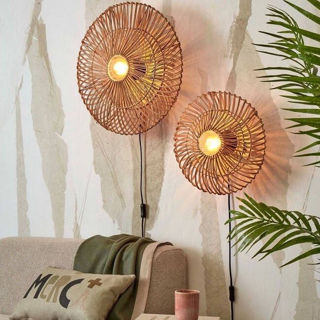 GOOD&MOJO Wandlamp ZanzibarØ40 cm naturel
