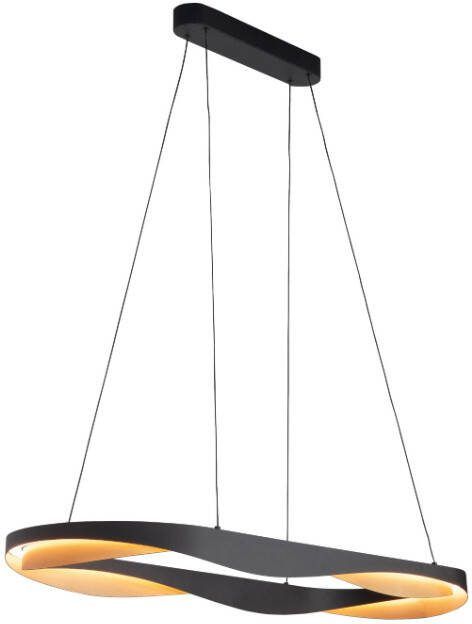 Highlight Hanglamp Ascoli ovaal zwart goud