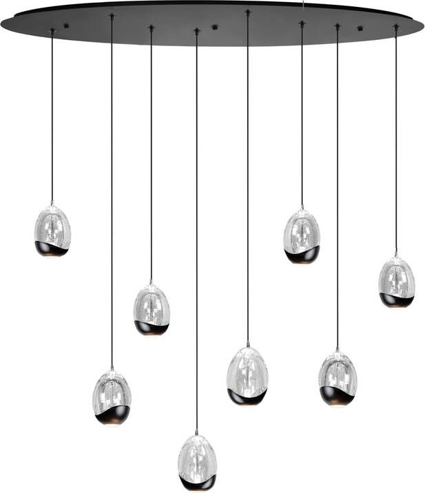 Highlight Hanglamp Clear Egg 8-lichts transparant ovaal