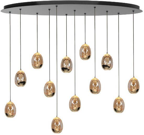 Highlight Hanglamp Golden Egg 12-lichts goud ovaal
