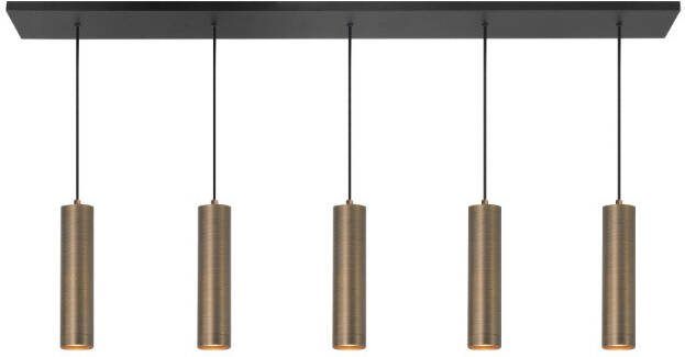 Highlight Hanglamp Perugia 5 lichts met koker brons