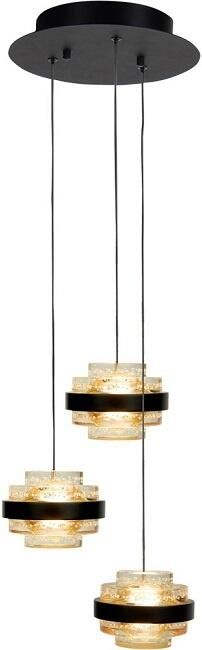 Highlight Hanglamp Dynasty 3 lichts Ø 26 cm champagne-zwart