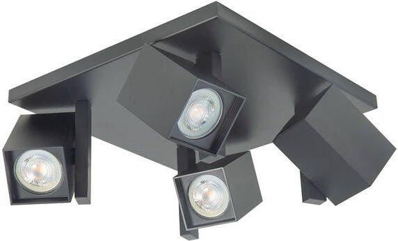 Highlight Opbouwspot Oslo 4-lichts zwart