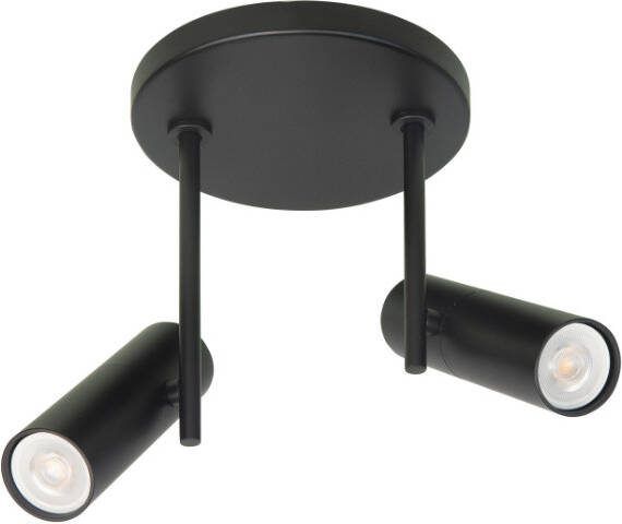Highlight Opbouwspot Trend 2-lichts rond zwart
