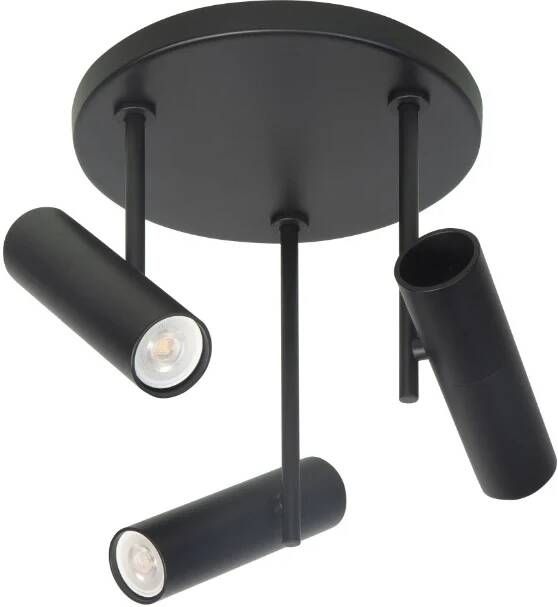 Highlight Opbouwspot Trend 3-lichts zwart rond
