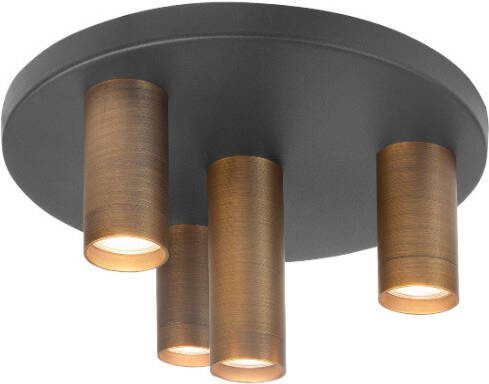 Highlight Plafondlamp Perugia 4-lichts brons
