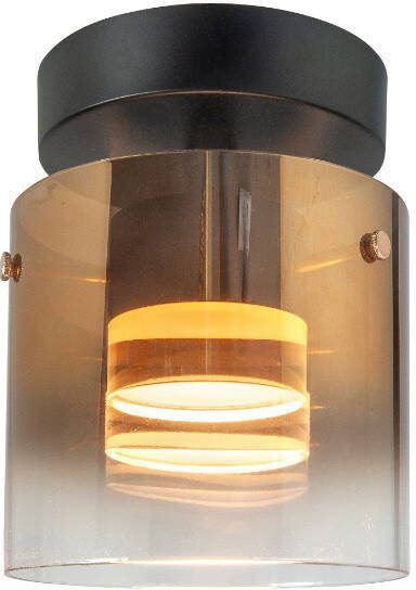 Highlight Plafondlamp Salerno 1 lichts goud glas