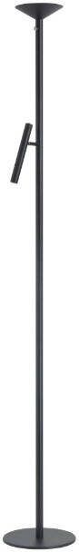 Highlight Vloerlamp Nero 2 lichts + Uplighter zwart