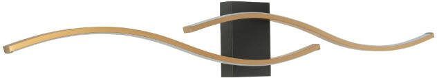 Highlight Wandlamp Onda 1 lichts zwart goud