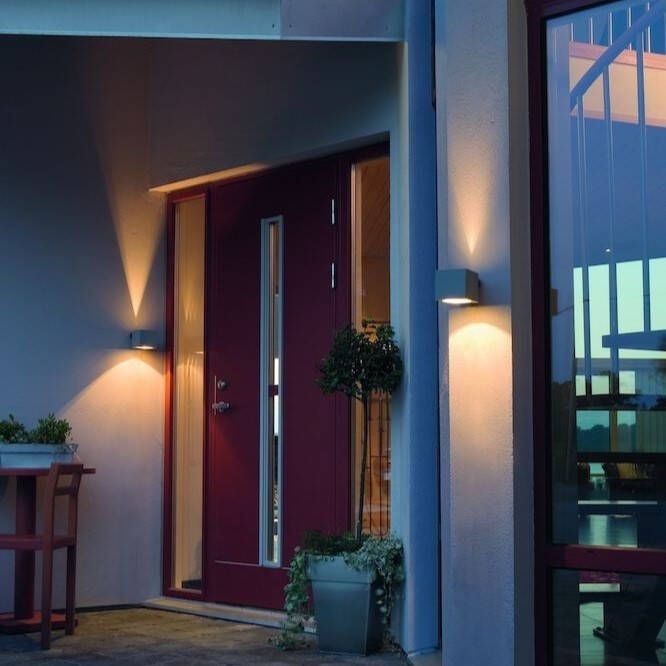 Konstsmide Wandlicht New Modena Square matwit gelakt aluminium 7341-250