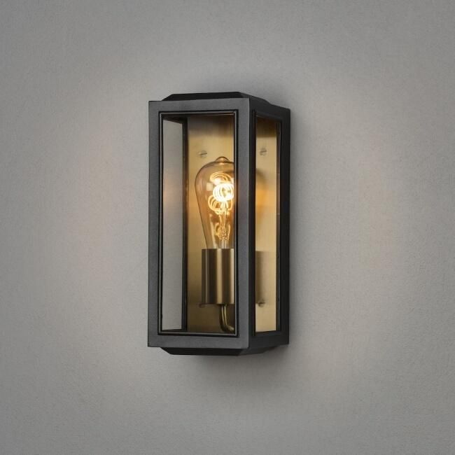 Konstsmide Buiten wandlamp Carpi zwart brons 18 cm