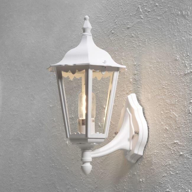 Konstsmide Wandlamp Firenze Calenzano wit buitenlamp zeskant staand 7213-250