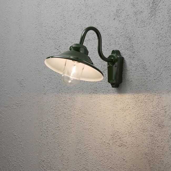 Konstsmide Wandlamp Vega Lyrae groen buitenverlichting met E27 fitting 556-600 excl lamp