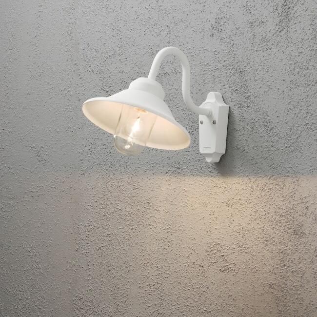 Konstsmide Buiten wandlamp Vega 1-lichts wit