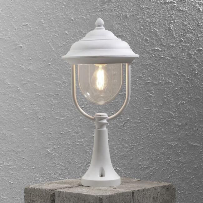 Konstsmide Sokkellamp Parma Calestano wit buitenlamp klassiek 7224-250 - Foto 2