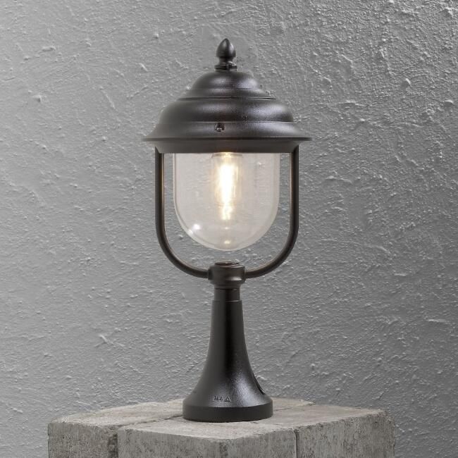 Konstsmide Sokkellamp Parma Calestano zwart klassieke buitenlamp 7224-750