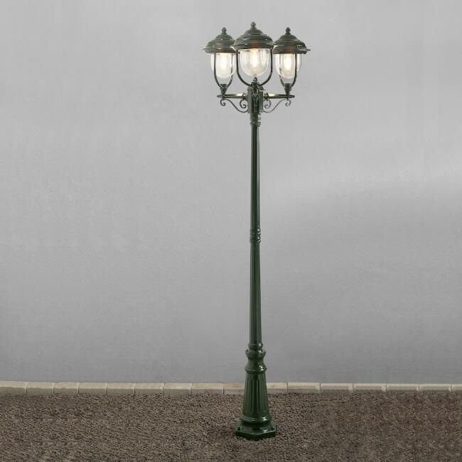 Konstsmide Lantaarnpaal Parma Zibello groen klassieke tuinverlichting 7227-600