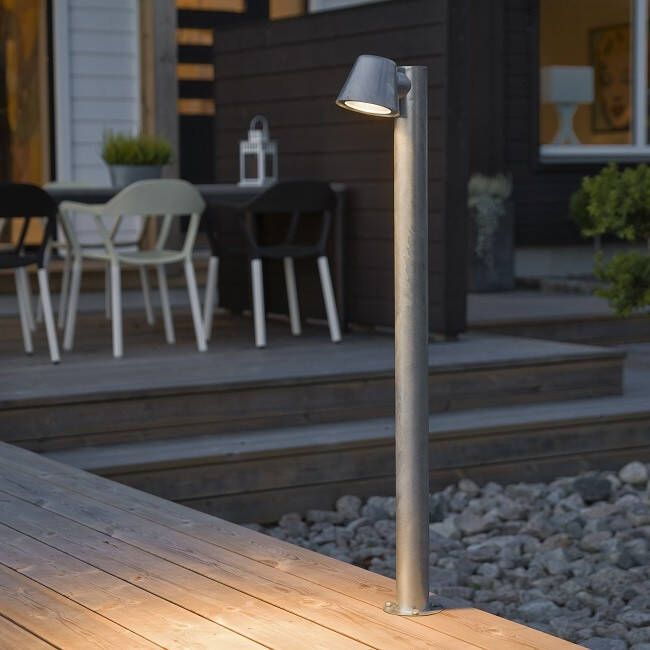 Konstsmide Trieste staande buitenlamp gegalvaniseerd 100 cm hoog inclusief paal GU10 7524-320
