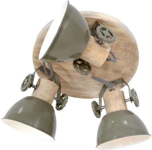 Mexlite Gearwood drielichts plafondspot groenE27 Ø 30 cm