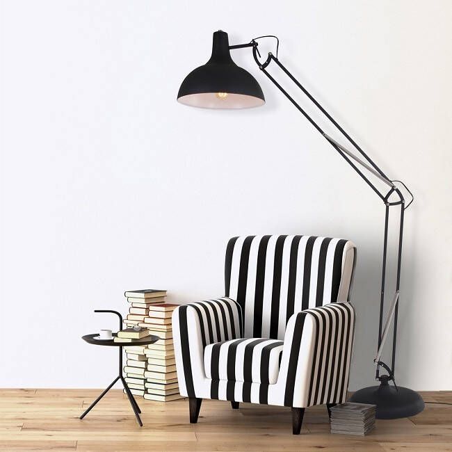 Mexlite Verstelbare Vloerlamp Office XXL Zwart