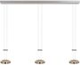 Steinhauer Hanglamp Piola 3 lichts L 120 cm mat chroom - Thumbnail 2