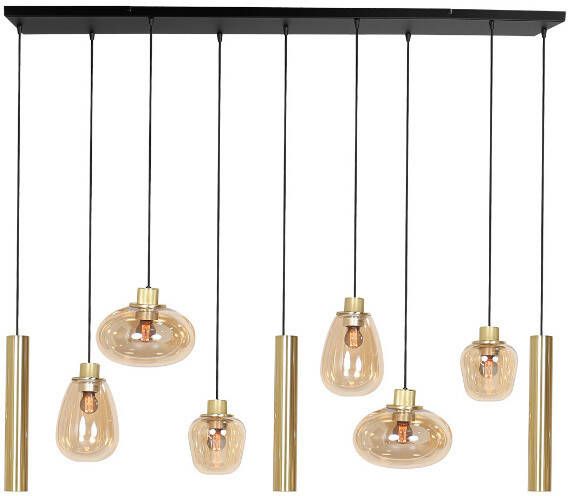 Steinhauer Hanglamp Reflexion 9 lichts goud met kokers